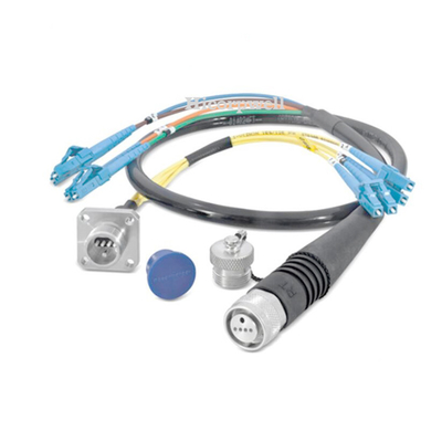 Duplex Outdoor Fiber Optic Patch Cable With IP67 Military Grade ODC Type (Plug) to LC UPC SM 9-125 Bare Fiber